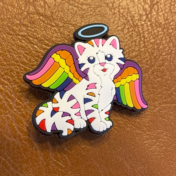 Lisa Frank Angel Cat Croc Charm - Picture 2 of 3